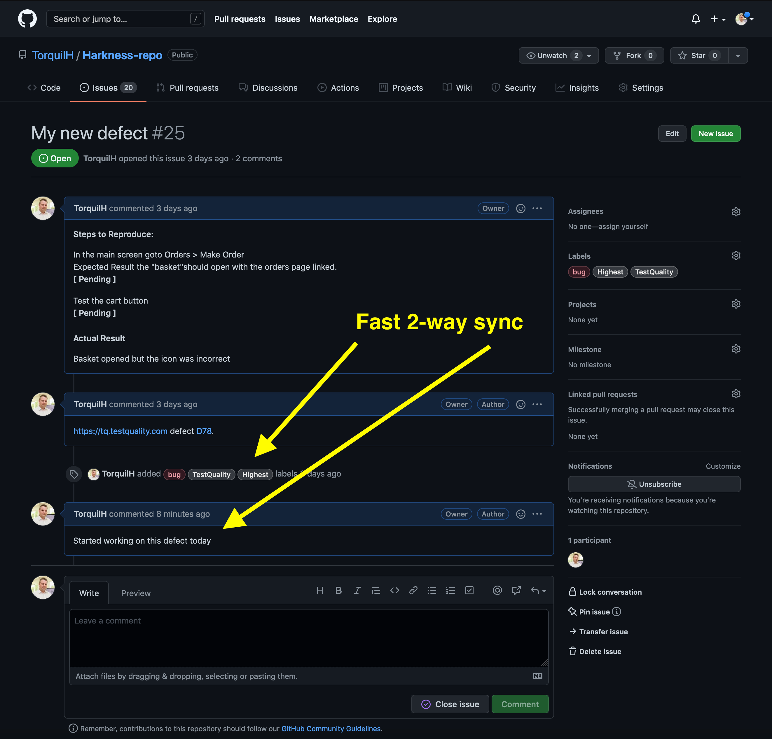 TestQuality - Unified Test Management for GitHub screenshot